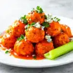 Baked Buffalo Chicken Meatballs - featured image
