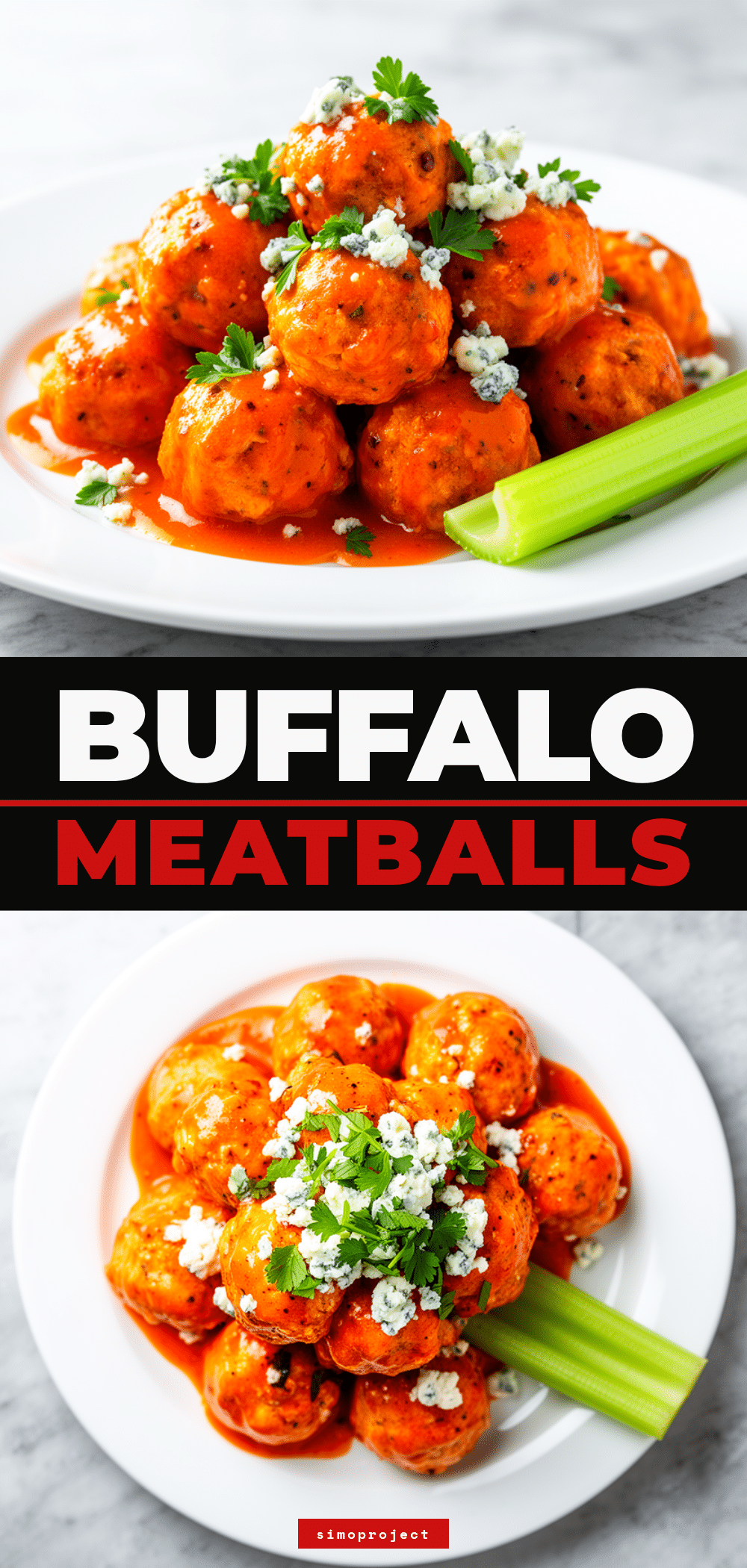 Baked Buffalo Chicken Meatballs: 3-Ingredient Game Night Snack 5 Baked Buffalo Chicken Meatballs recipe