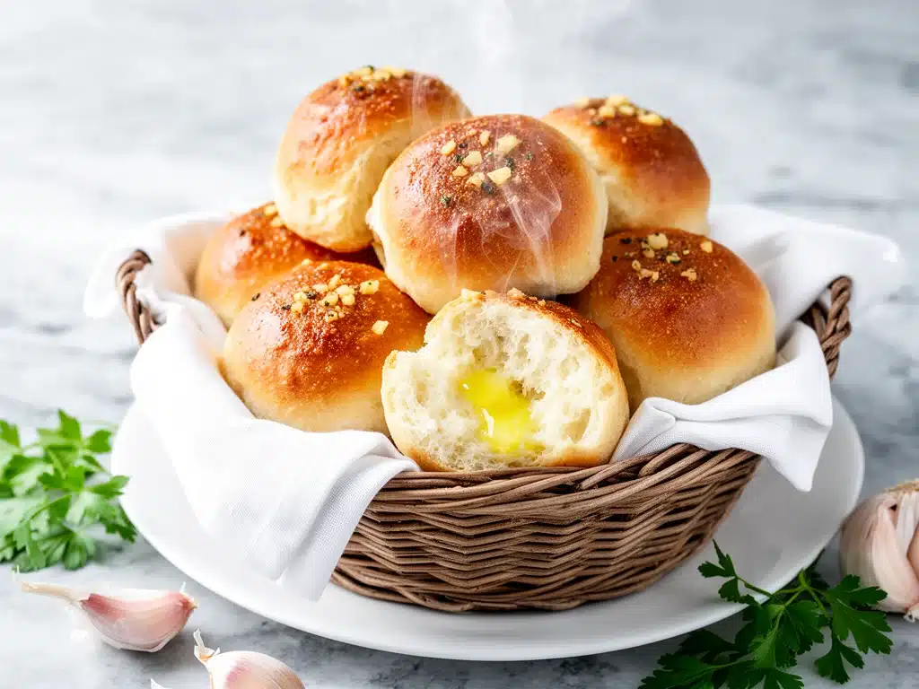 brown butter garlic dinner rolls - featured image