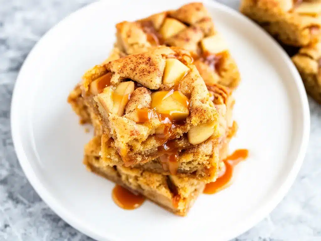 Fall Caramel Apple Blondies Recipe Easy Homemade Treat to Make on Repeat 4 caramel apple blondies preparation steps