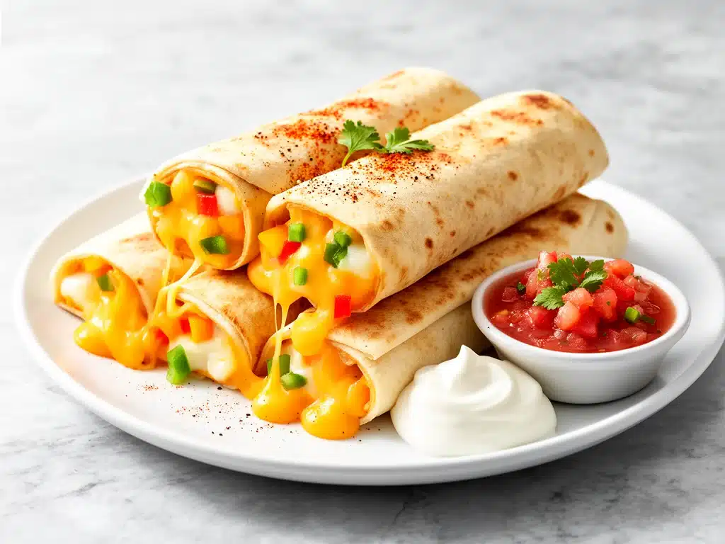 cheesy quesadilla roll-ups - featured image