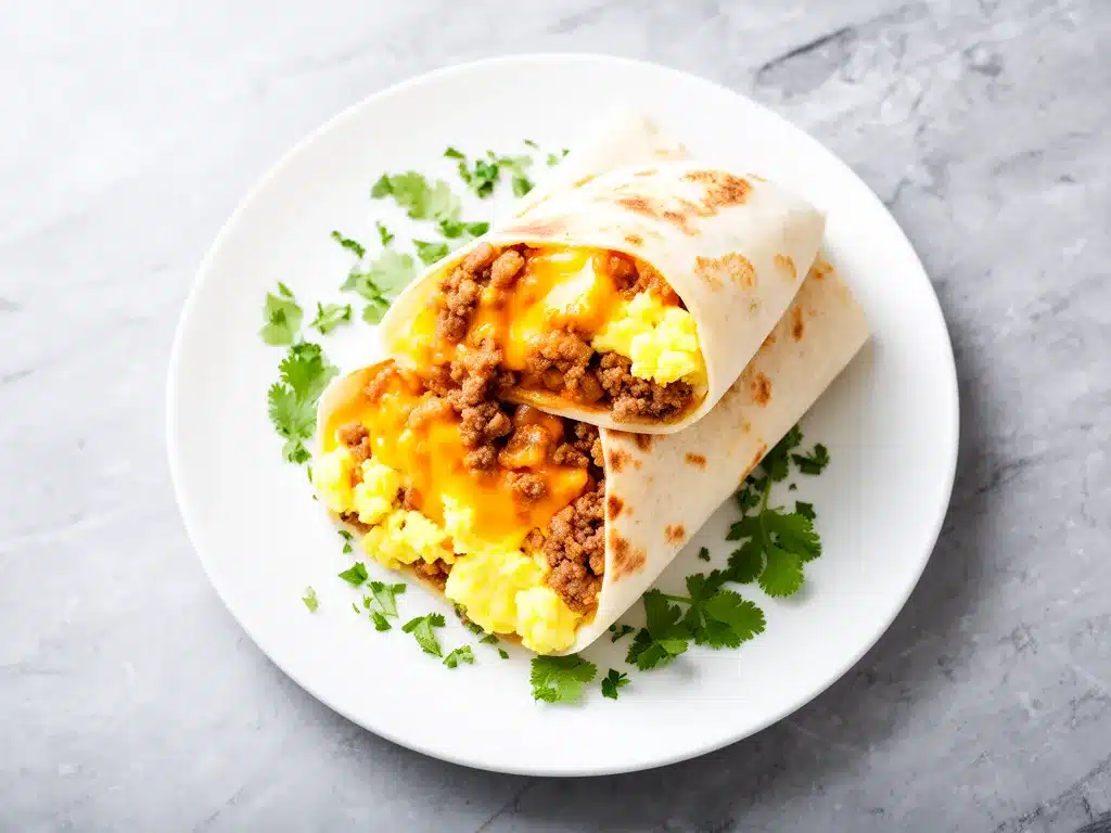 Cheesy Sausage Breakfast Burritos: Best Freezer Meal Prep 4 cheesy sausage breakfast burritos preparation steps