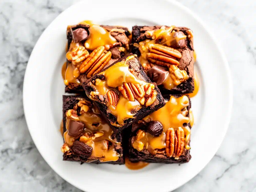 Chewy Caramel Pecan Turtle Brownies Recipe 5 Easy Ingredients to Make on Repeat 4 chewy caramel pecan turtle brownies preparation steps
