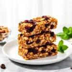 chewy trail mix granola bars - featured image