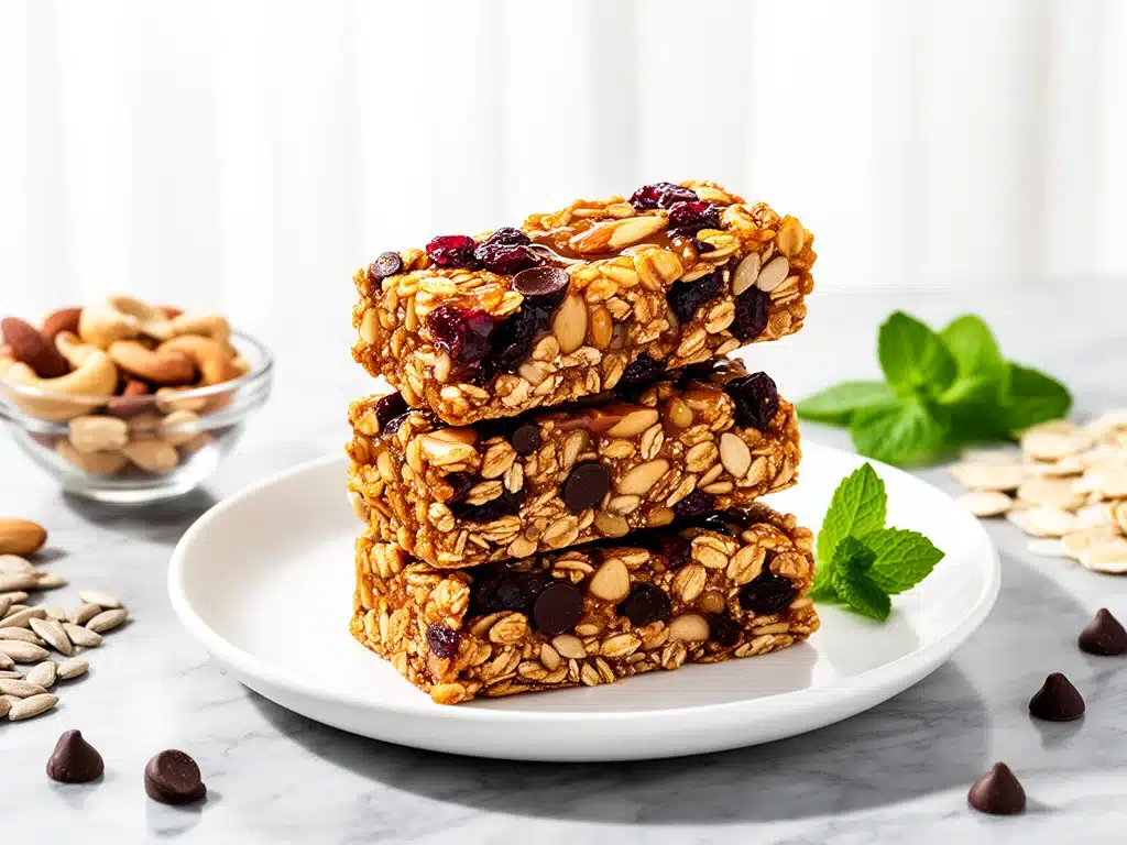 chewy trail mix granola bars - featured image