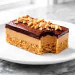 chocolate peanut butter no-bake bars - featured image