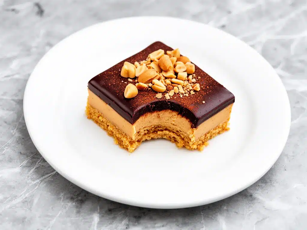 Chocolate Peanut Butter No-Bake Bars Easy Recipe with Simple Ingredients to Make on Repeat 4 chocolate peanut butter no-bake bars preparation steps