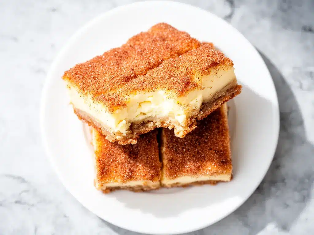 Cinnamon Sugar Churro Cheesecake Bars Easy Recipe with Simple Ingredients 4 cinnamon sugar churro cheesecake bars preparation steps