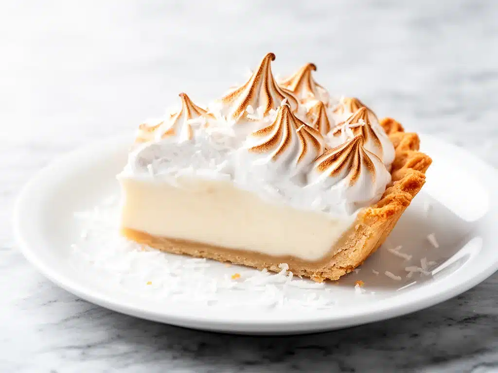 coconut cream pie with toasted meringue - featured image