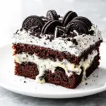 cookies and cream poke cake - featured image