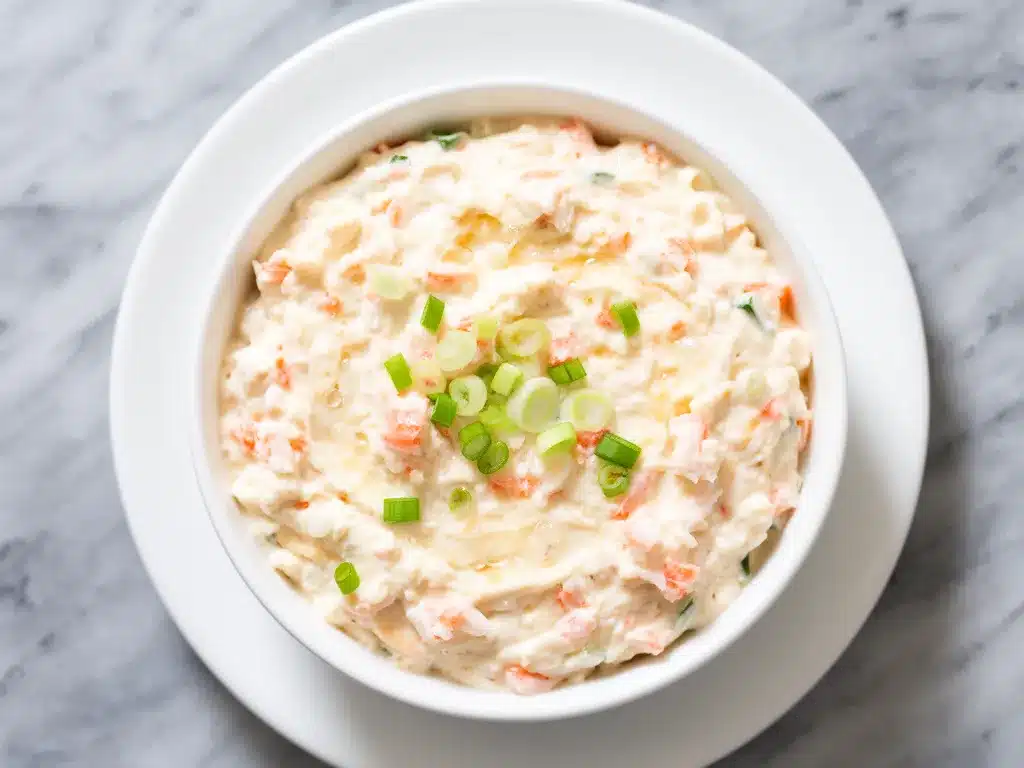 Easy Creamy Hot Crab Rangoon Dip for Parties 4 creamy hot crab rangoon dip preparation steps
