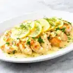 creamy lemon garlic chicken - featured image