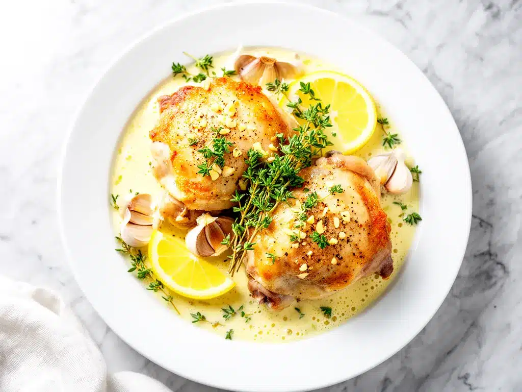 Creamy Lemon Garlic Chicken Recipe Easy 30-Minute Dinner for Busy Weeknights 4 creamy lemon garlic chicken preparation steps