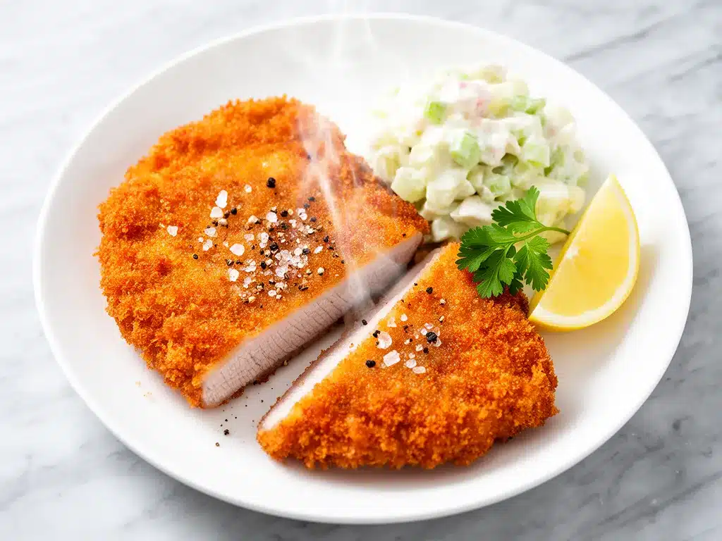 Crispy Air Fryer Pork Schnitzel: 3-Ingredient Healthy Dinner 4 Crispy Air Fryer Pork Schnitzel preparation steps