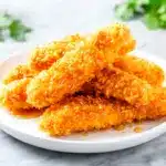 crispy baked honey mustard chicken tenders - featured image