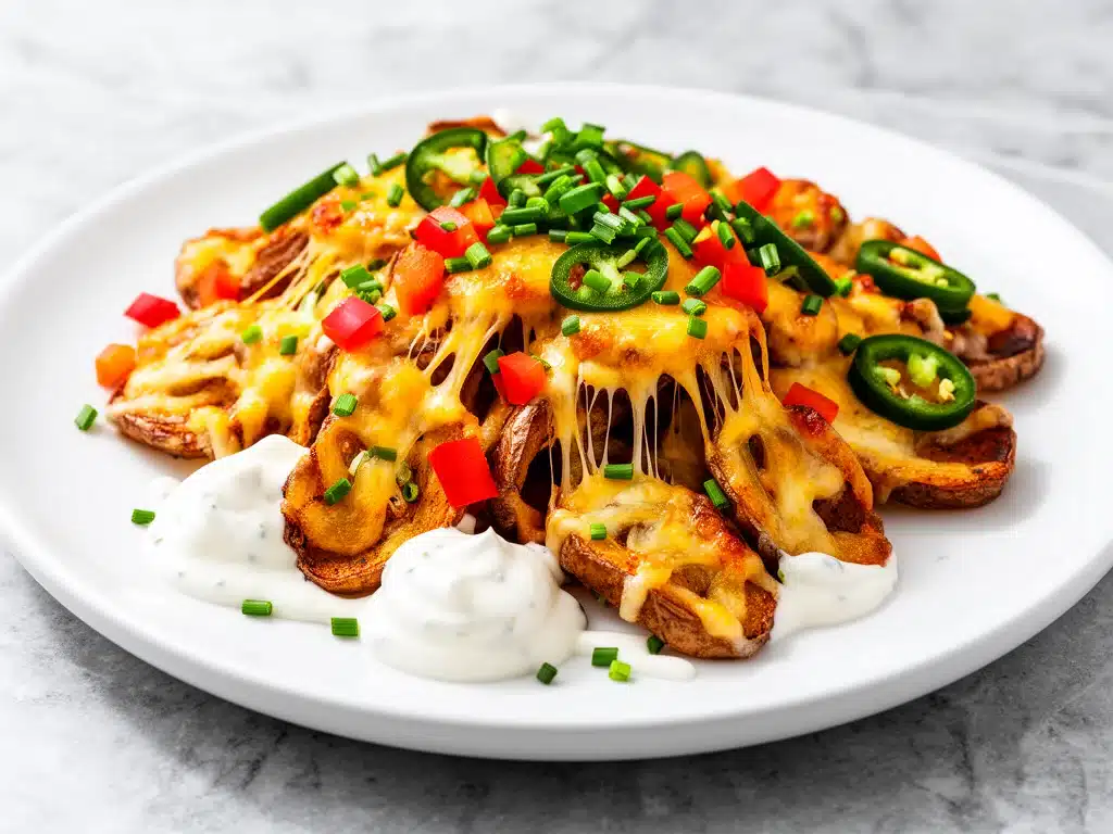 crispy loaded potato skins - featured image