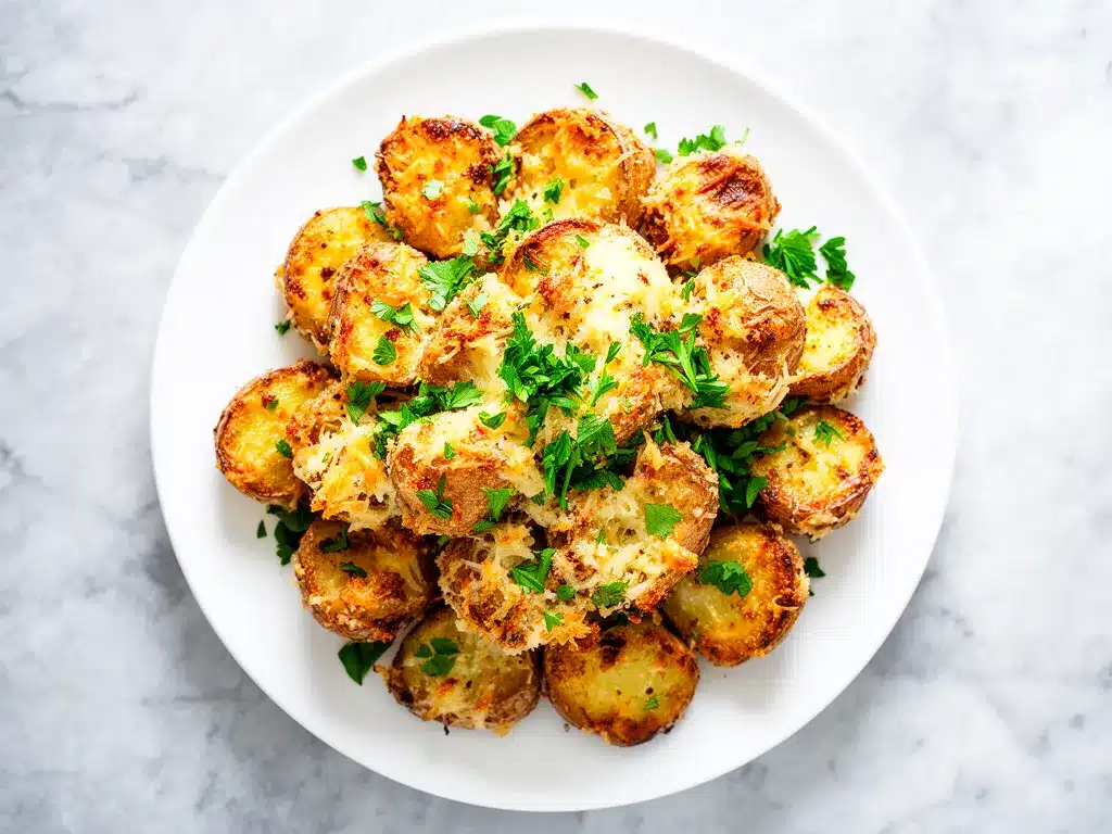 Crispy Parmesan Roasted Potatoes: 4-Ingredient Easy Side 4 crispy parmesan roasted potatoes preparation steps