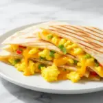 egg and cheese breakfast quesadilla - featured image