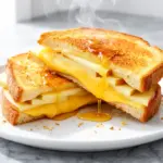 fall apple cheddar grilled cheese - featured image