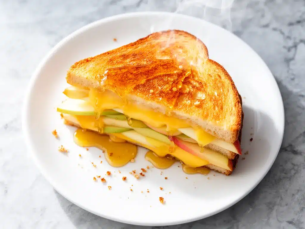 Fall Apple Cheddar Grilled Cheese Recipe 5 Easy Steps for Busy Weeknights 4 fall apple cheddar grilled cheese preparation steps