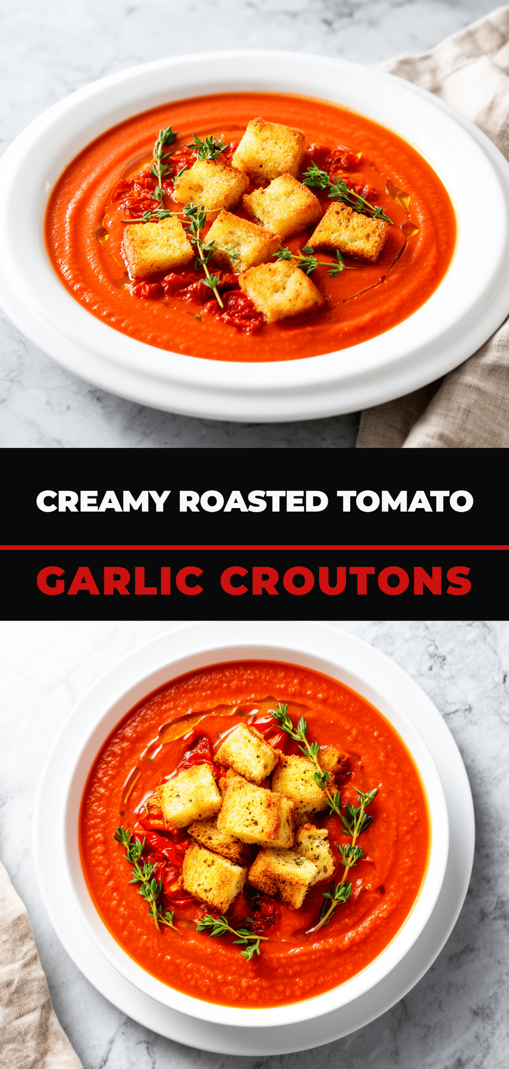 Fall Creamy Roasted Tomato Soup Recipe with Garlic Croutons Your Family Will Love 5 fall creamy roasted tomato soup recipe