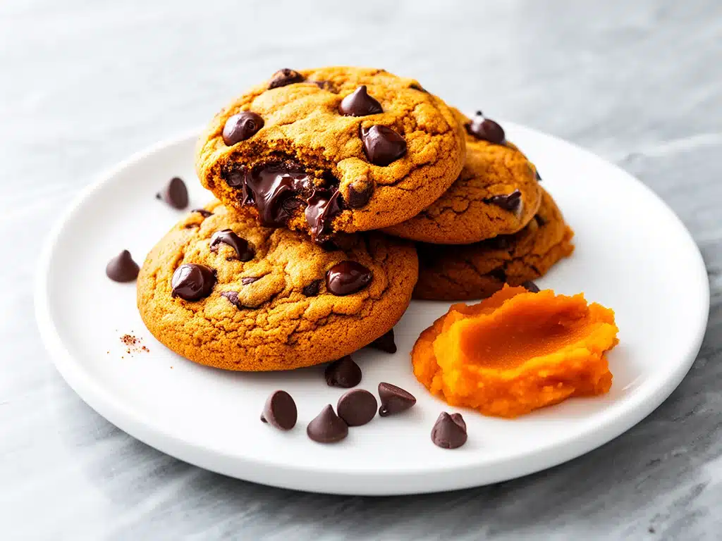 fall pumpkin chocolate chip cookies - featured image