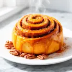 fall pumpkin cinnamon roll bake - featured image