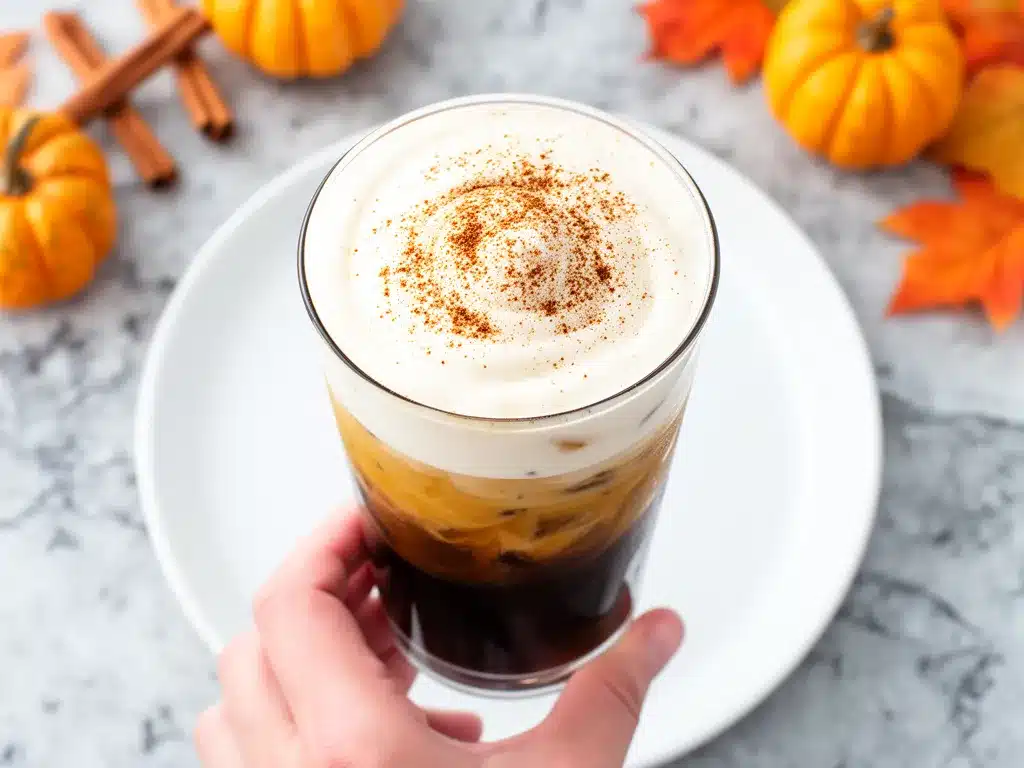 Fall Pumpkin Cream Cold Brew Recipe Easy Homemade Drink for Cozy Mornings 4 fall pumpkin cream cold brew preparation steps