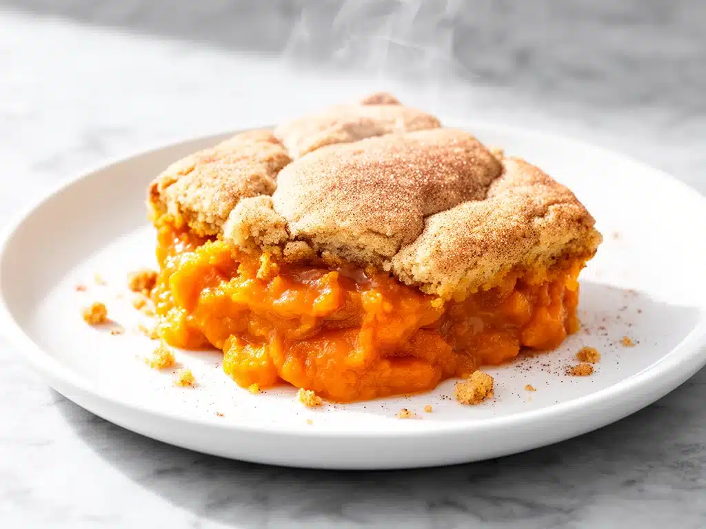 fall pumpkin snickerdoodle cobbler - featured image