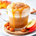 fall salted caramel apple cider latte - featured image