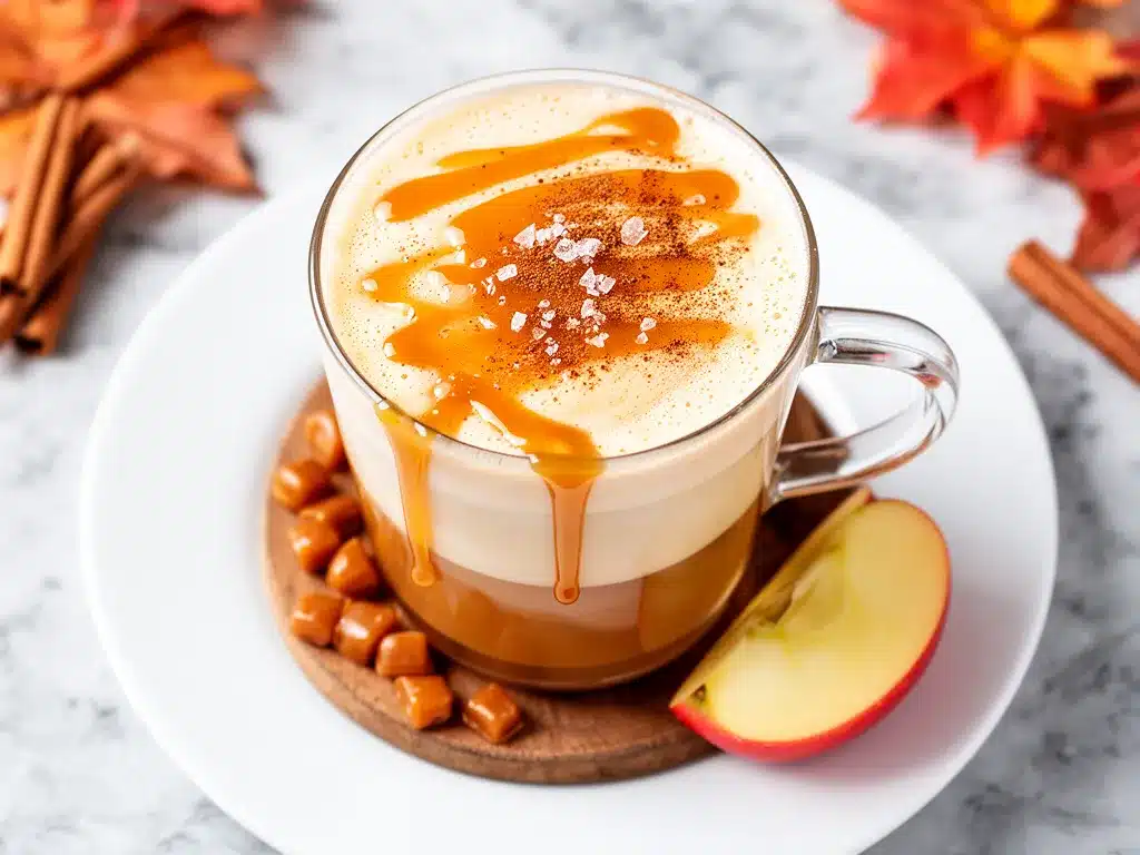 Fall Salted Caramel Apple Cider Latte Recipe Easy Homemade with Simple Ingredients 4 fall salted caramel apple cider latte preparation steps