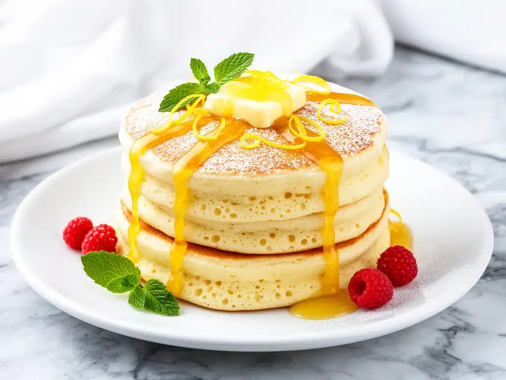 fluffy lemon ricotta pancakes - featured image