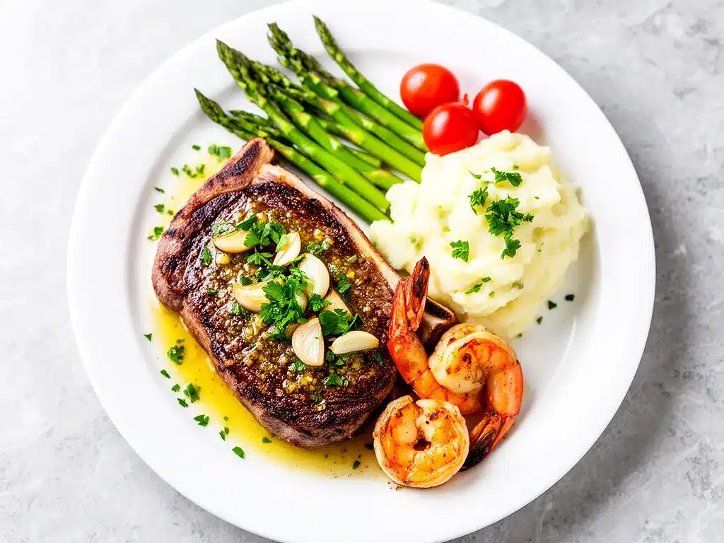 Garlic Butter Steak and Shrimp: Best Easy Dinner Recipe 4 garlic butter steak and shrimp preparation steps