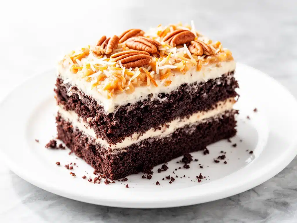 german chocolate cake recipe - featured image