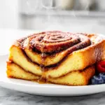 gooey baked cinnamon roll french toast bake - featured image