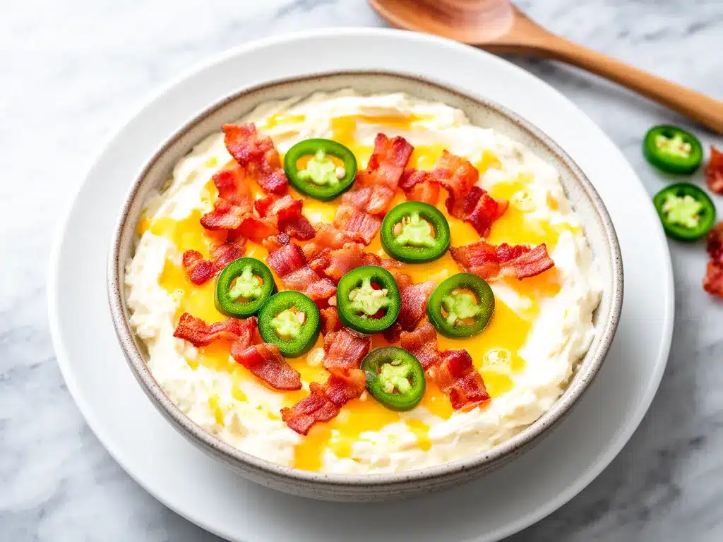 Hot Cheesy Bacon Jalapeno Cream Cheese Dip: 5-Minute Easy Party Appetizer 4 hot cheesy bacon jalapeno cream cheese dip preparation steps