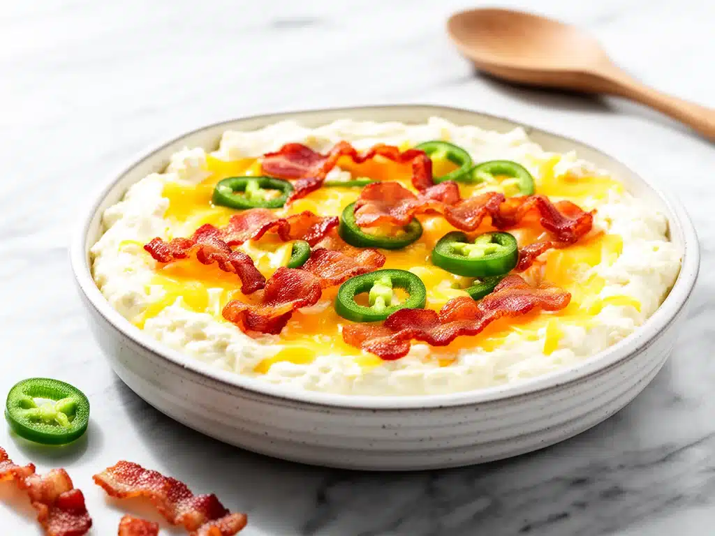 hot cheesy bacon jalapeno cream cheese dip - featured image
