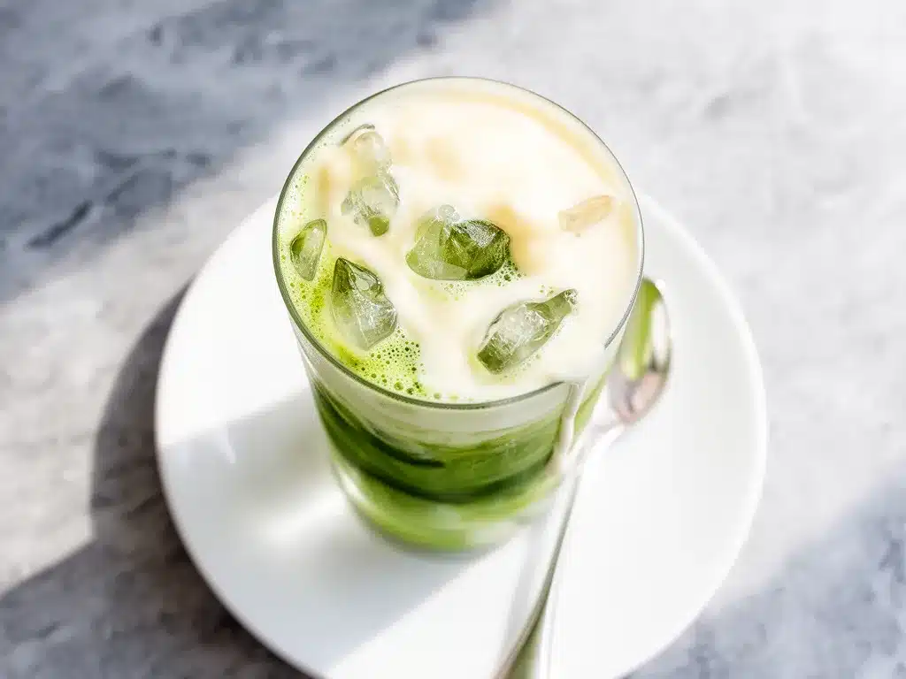 Iced Matcha Latte with Vanilla Cream Easy Recipe for Busy Weeknights 4 iced matcha latte with vanilla cream preparation steps