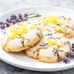 lemon lavender shortbread cookies - featured image