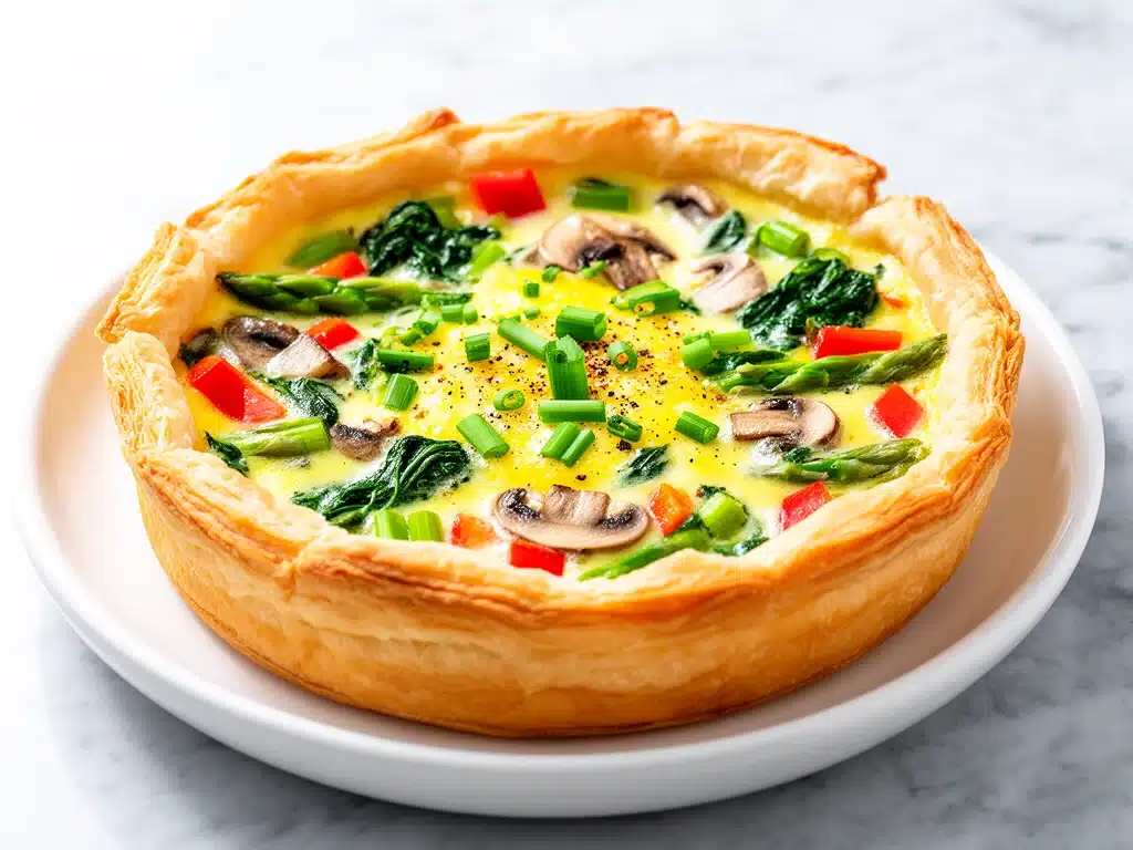 loaded veggie breakfast quiche - featured image