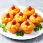 mini corn dog muffins - featured image