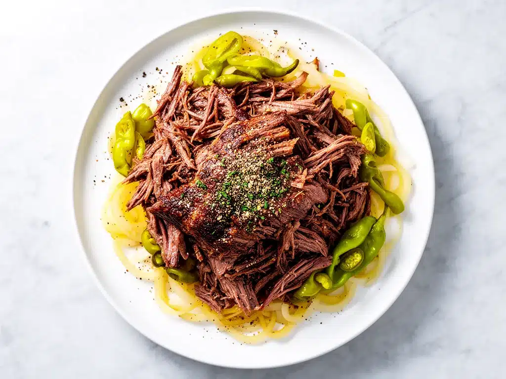 Slow Cooker Mississippi Pot Roast: Easy Weeknight Dinners 4 Mississippi Pot Roast preparation steps