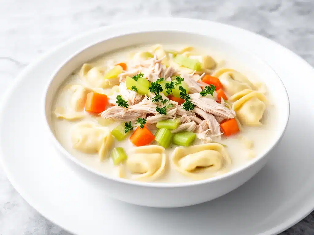 slow cooker creamy tortellini soup - featured image