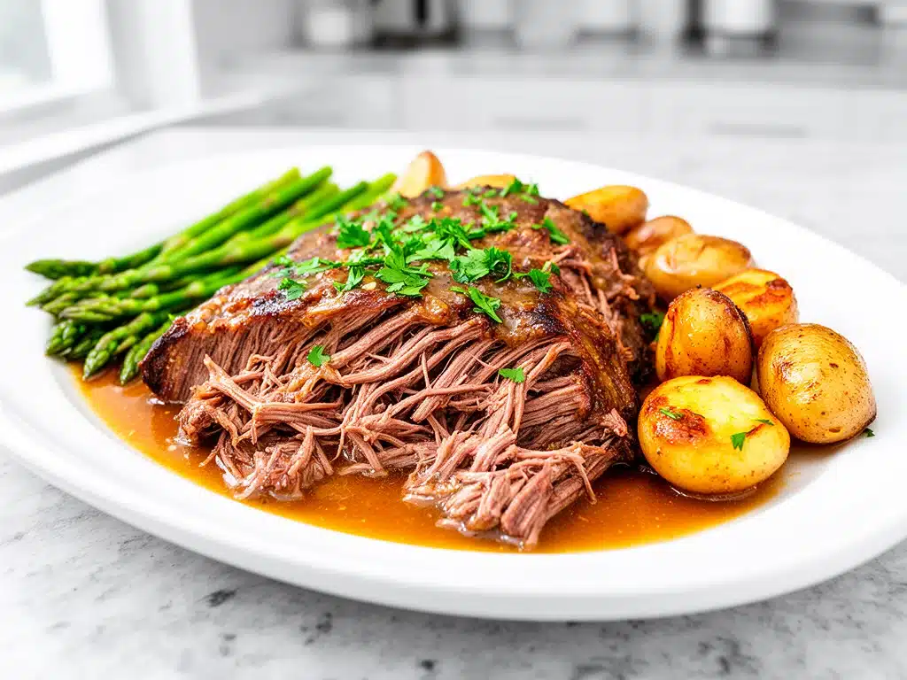 slow cooker mississippi pot roast - featured image