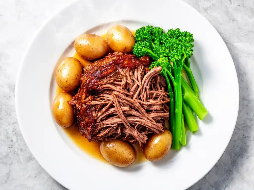 Slow Cooker Mississippi Pot Roast Recipe with Fall-Apart Tender Meat Easy and Perfect 4 Slow Cooker Mississippi Pot Roast preparation steps