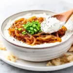 smoky caramelized onion dip - featured image