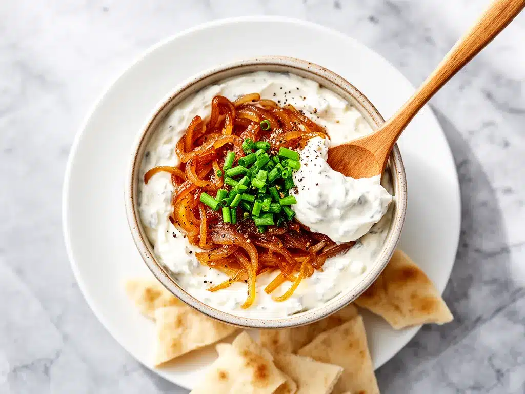 Smoky Caramelized Onion Dip: Best Party Appetizer 4 smoky caramelized onion dip preparation steps