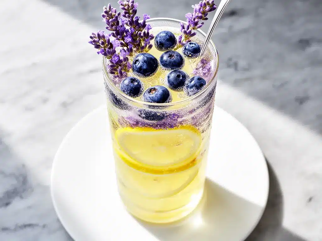 Sparkling Blueberry Lavender Lemonade Recipe Easy Refreshing Drink with Simple Ingredients 4 sparkling blueberry lavender lemonade preparation steps