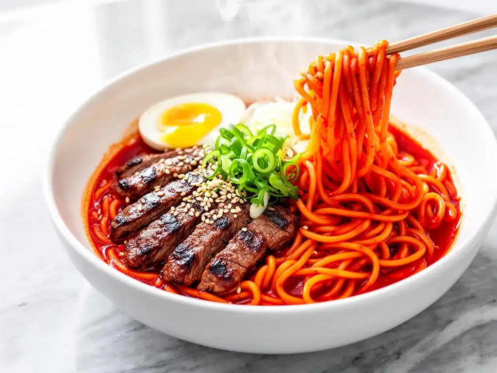 Spicy Gochujang Beef Noodles - featured image