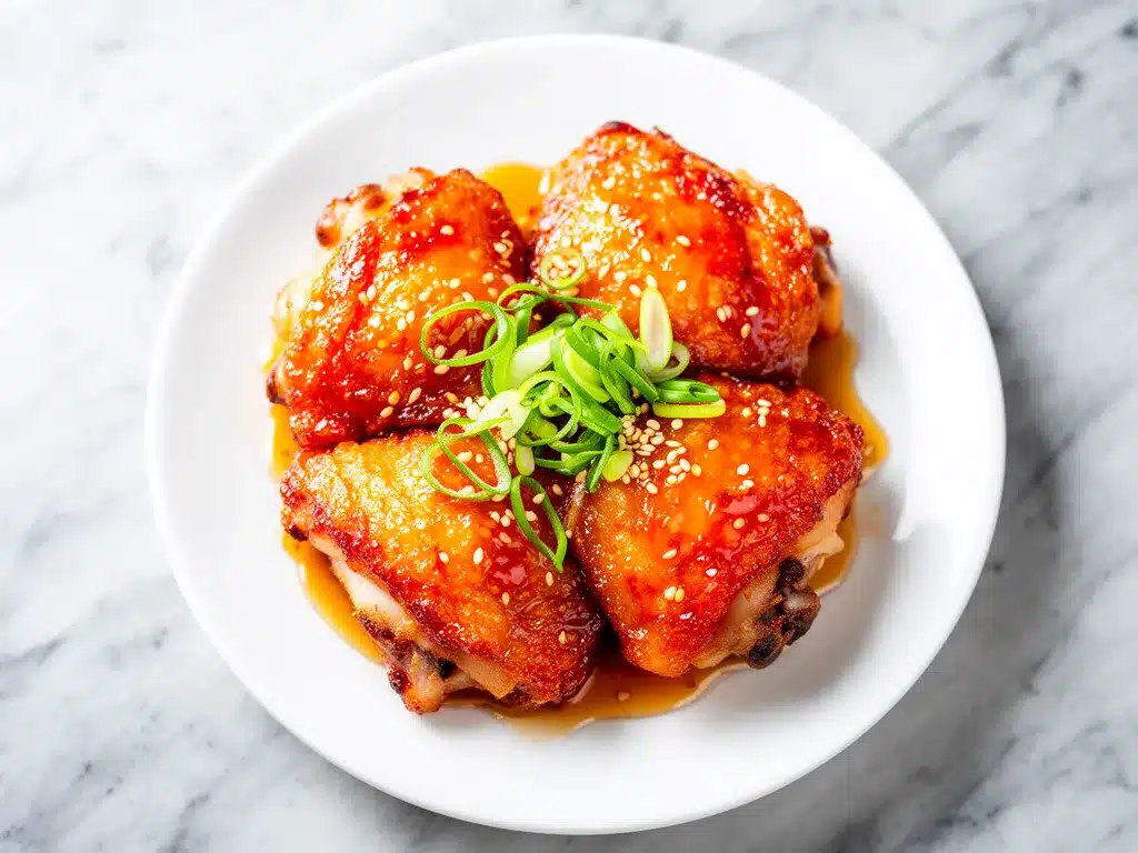 Sticky Honey Sriracha Chicken Thighs Recipe Easy 5-Ingredient Meal to Make on Repeat 4 sticky honey sriracha chicken thighs preparation steps